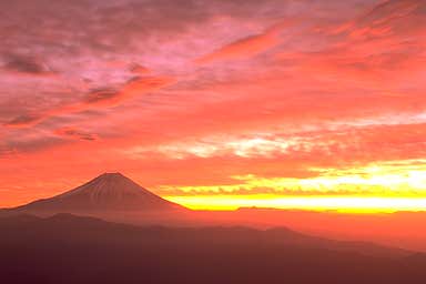 冬の七面山からの富士山　トップ写真